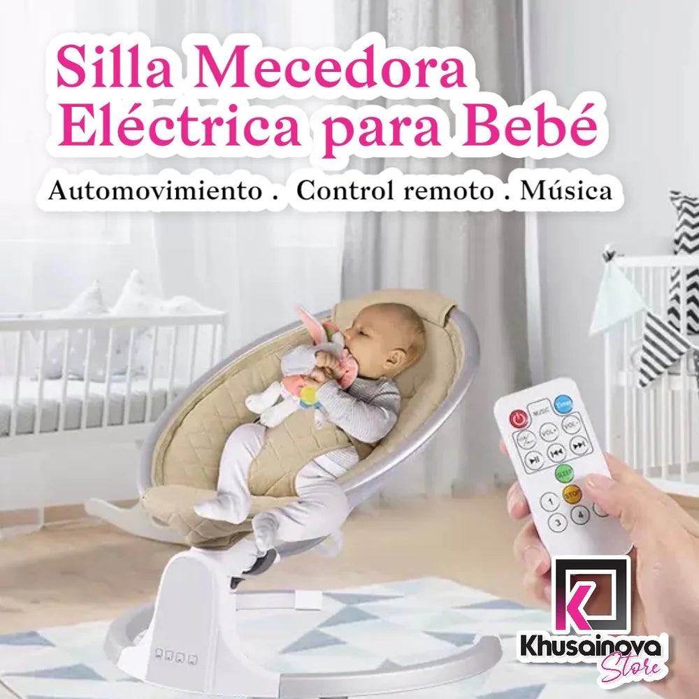 Bebé tranquilo, durmiendo, y tu aprovechas tu tiempo libre, Mecedora Eléctrica