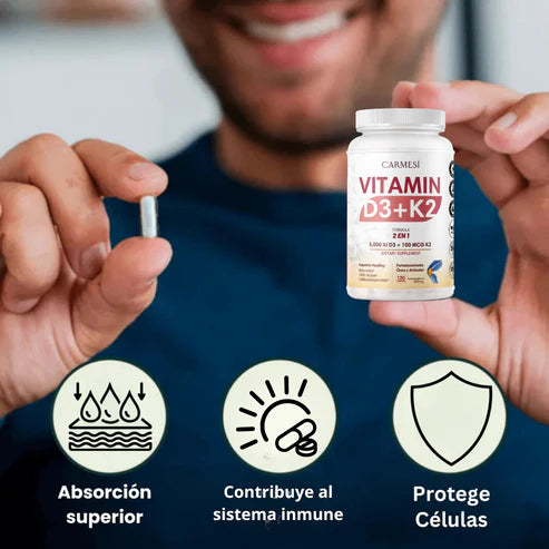 Recupera tu energía, regula tus hormonas y olvídate de, dolores, infecciones, y dolores con D3+K2.