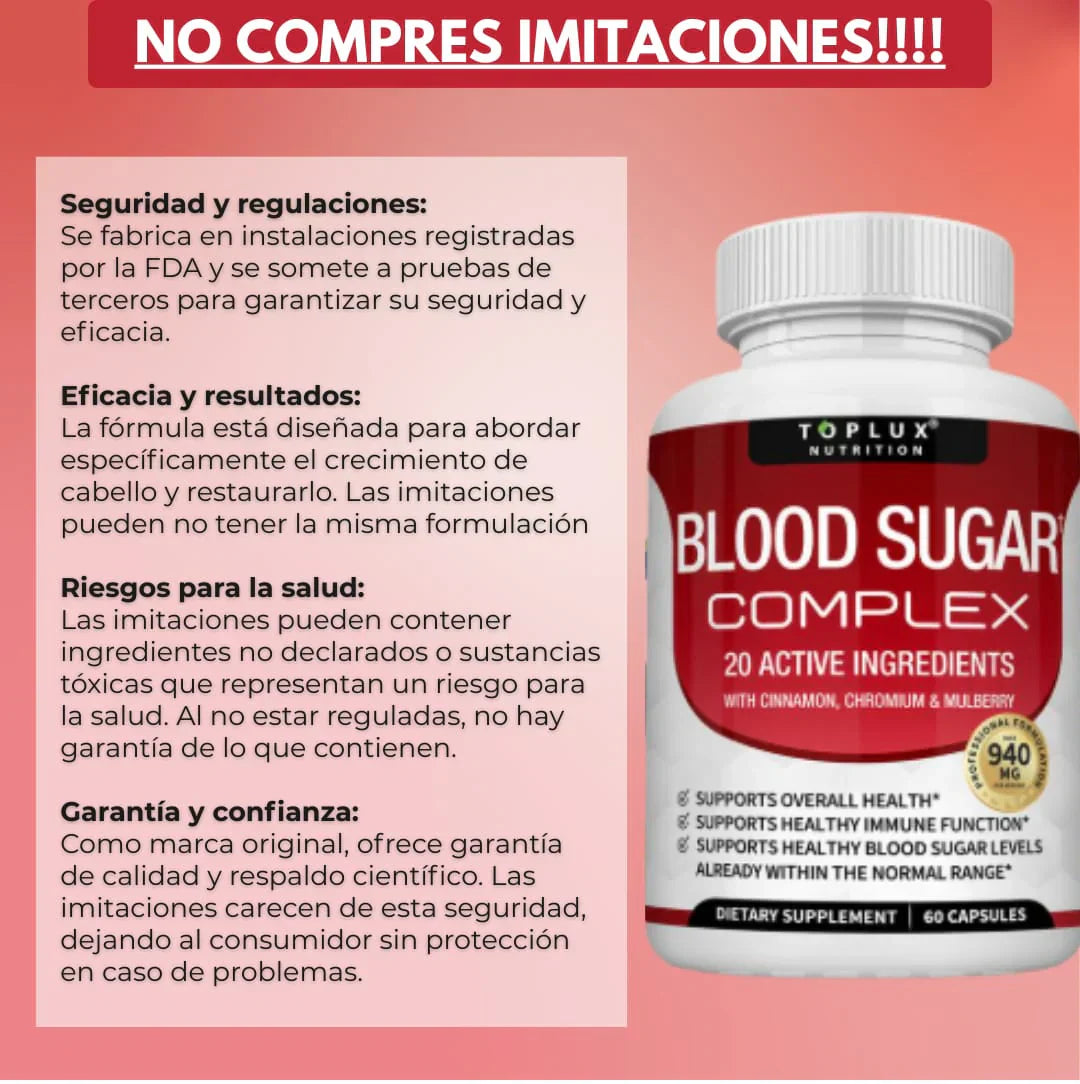 CUANDO EL AZÚCAR EN TU SANGRE SE DESCONTROLA, TU SALUD ESTÁ EN RIESGO. ¡TOMA ACCIÓN HOY MISMO CON BLOOD SUGAR COMPLEX! EL APOYO NATURAL PARA ESTABILIZARTE SIN COMPLICACIONES.