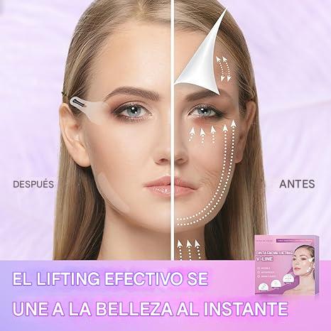 ¡Levanta, Tensiona Y Rejuvenece Tu Rostro En Segundos!, 80 Parches para rejuvenecimiento facial + Guia de masajes, + Acceso Exclusivo a Tips de Expertos