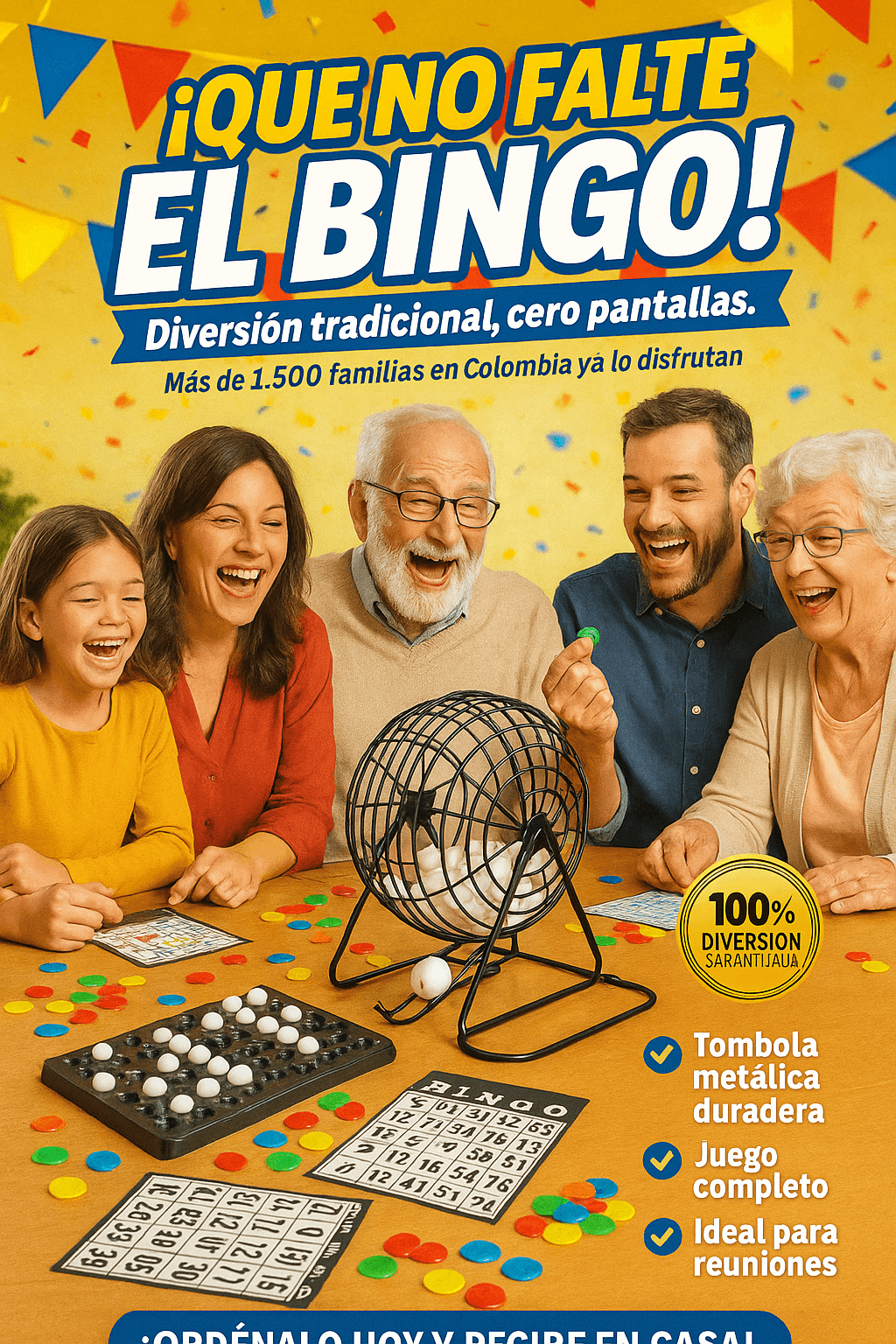 ¡EL BINGO QUE TODA FAMILIA COLOMBIANA DEBERÍA TENER EN CASA ESTE DICIEMBRE! PARA UNIR, REÍR Y DESCONECTAR DEL ESTRÉS DIARIO.