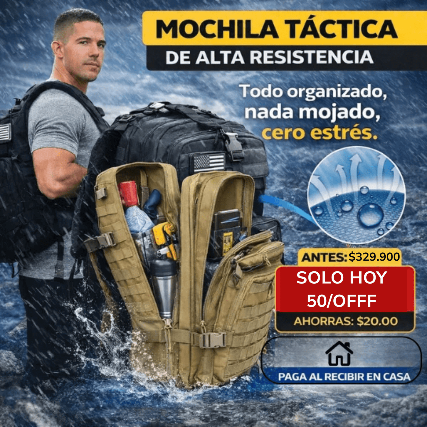 (MOCHILA TACTICA MILITAR) ¿CUÁNTAS MOCHILAS MÁS VAS A BOTAR? ESTA SI ESTÁ HECHA PARA AGUANTAR AÑOS