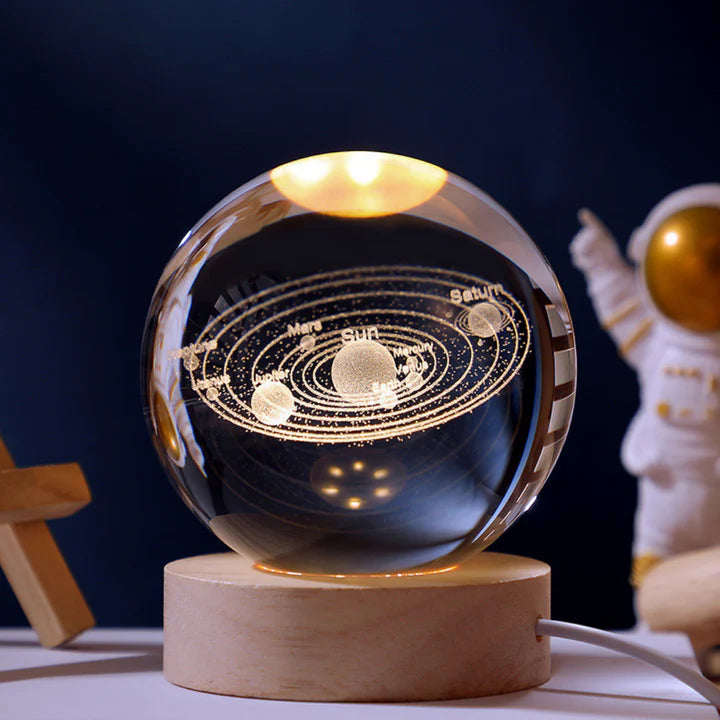 Lámpara Esfera de Cristal ¡Ilumina tu Mundo con Magia Cósmica!