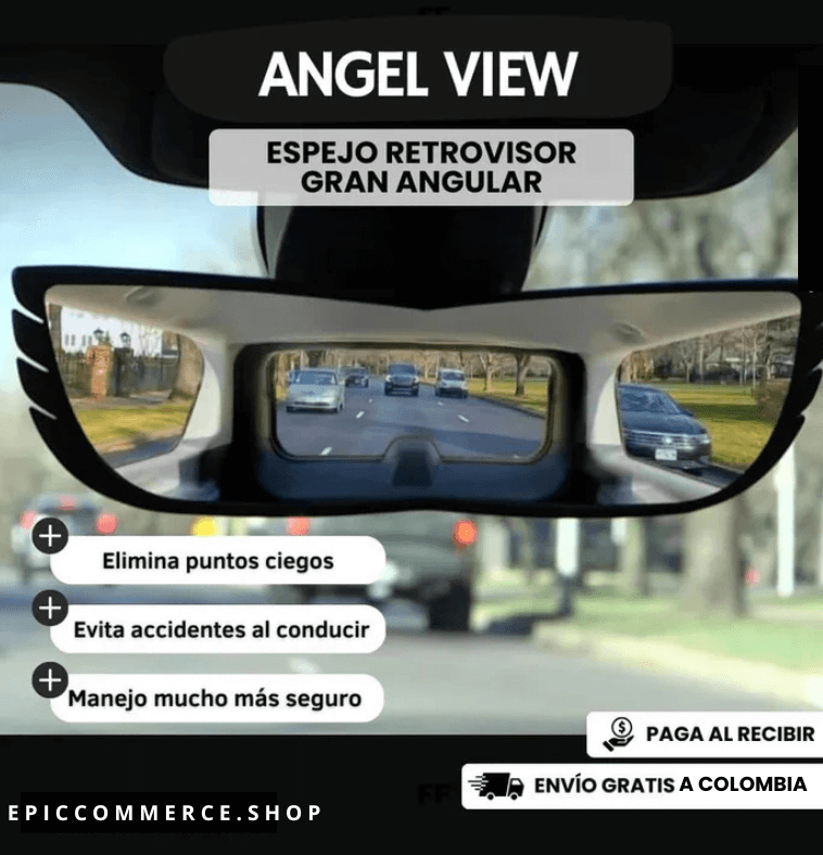 Elimina los puntos ciegos y maneja con total seguridad; Retrovisor Gran Angular
