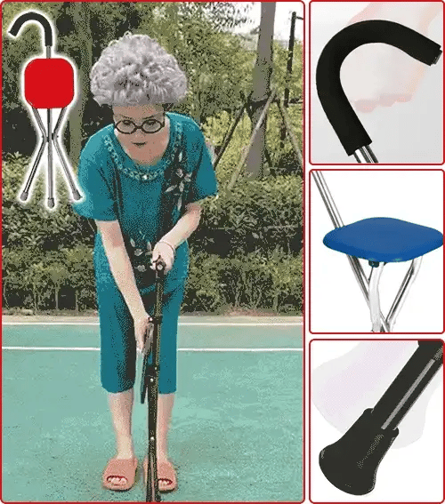 BASTON CON ASIENTO, ¡CAMINA CON SEGURIDAD Y SIÉNTATE DONDE QUIERAS SIN DEPENDER DE NADIE!