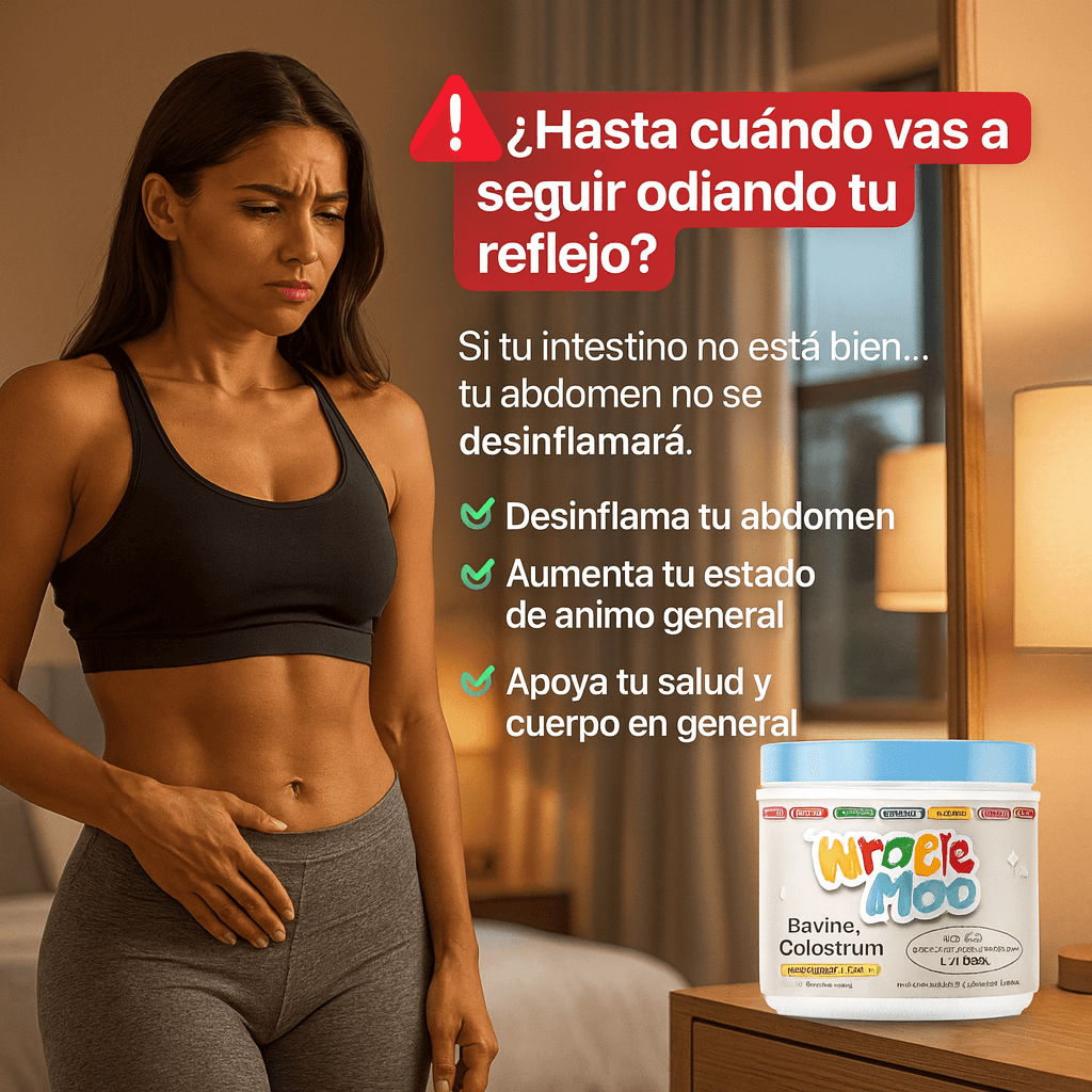 CON MIRACLE MOO NO VUELVES A ESCONDER TU ABDOMEN BAJO LA ROPA FLOJA: LO DESINFLAMAS Y, ADEMÁS, APOYAS TU PIEL, TU CABELLO, TUS UÑAS, TU INTESTINO, TUS DEFENSAS Y HASTA TU ÁNIMO.