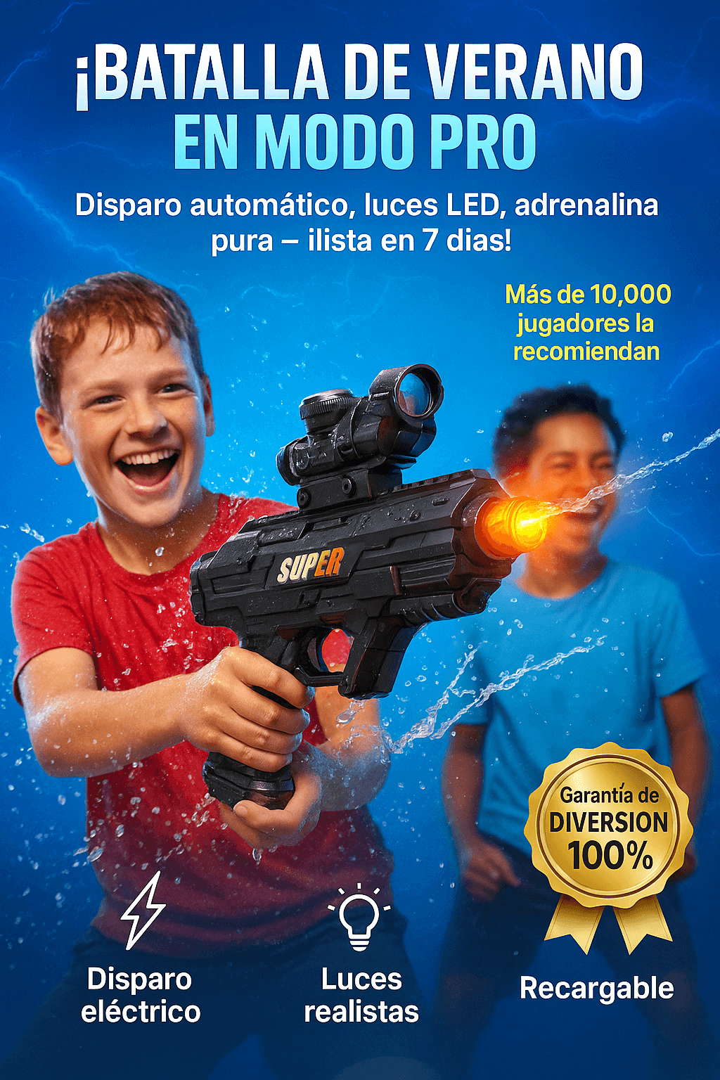 LA UNICA PISTOLA ELÉCTRICA QUE CONVIERTE LA DIVERSIÓN EN ADRENALINA PURA