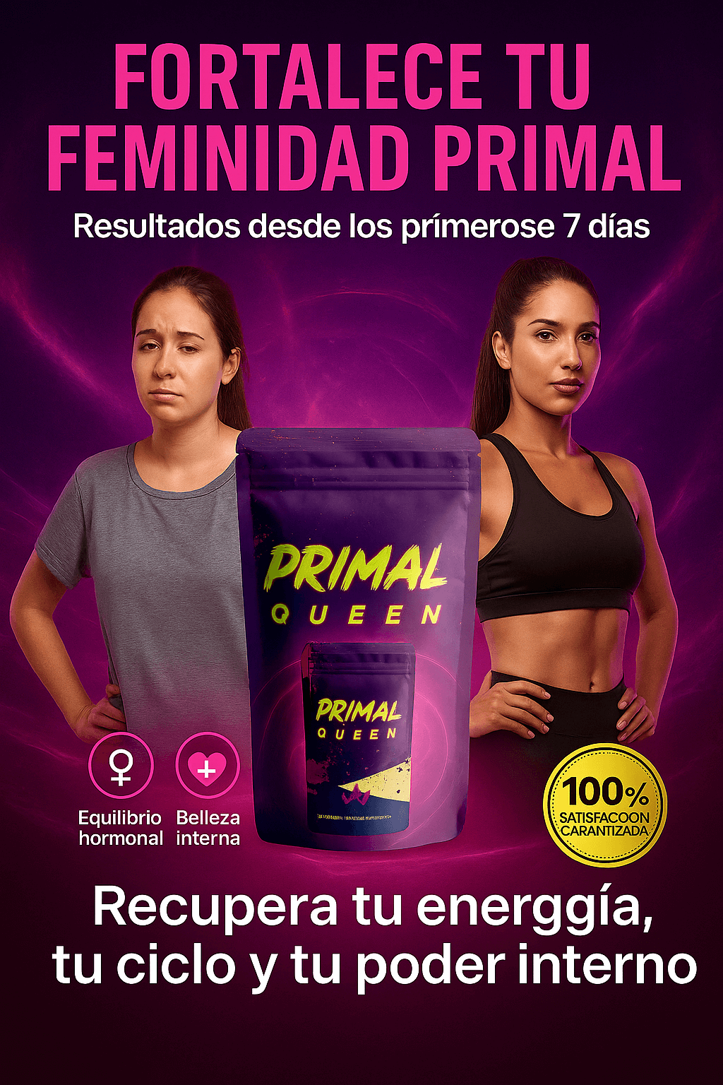 PRIMAL QUEEN: UN DÍA ESTÁS BIEN, AL OTRO NI FUERZAS TIENES PARA PEINARTE. TE SIENTES INFLAMADA, IRRITABLE Y VACÍA POR DENTRO… ESO NO ES NORMAL.