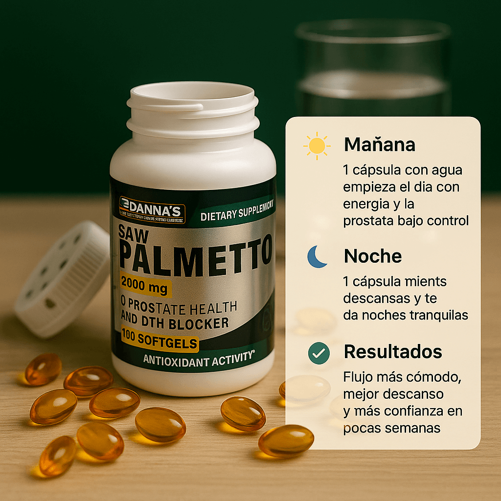 2X1 SAW PALMETTO: ESE FLUJO DÉBIL Y ESAS NOCHES EN VELA NO SON CASUALIDAD… SON SEÑALES DE QUE TU BIENESTAR MASCULINO SE ESTÁ EMPEORANDO