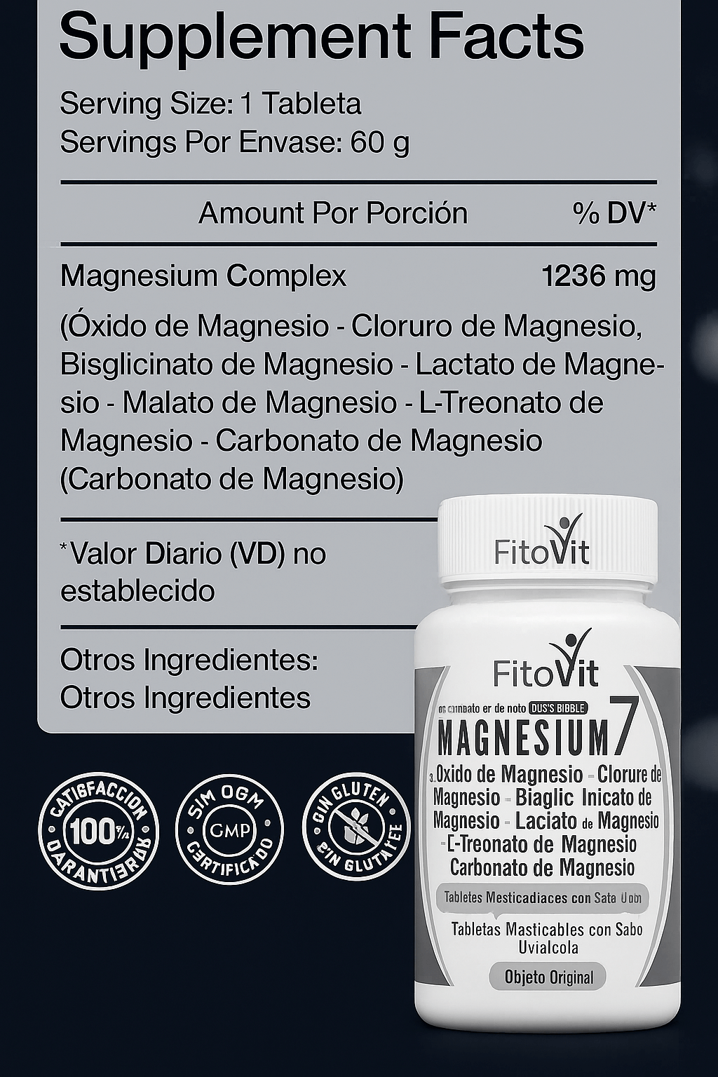 ✅ 7 MAGNESIOS: LA FÓRMULA MÁS COMPLETA DEL MERCADO PARA APOYAR MÁS DE 80 FUNCIONES VITALES DEL CUERPO.