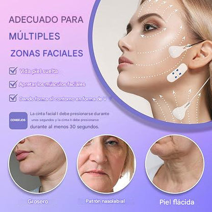 ¡Levanta, Tensiona Y Rejuvenece Tu Rostro En Segundos!, 80 Parches para rejuvenecimiento facial + Guia de masajes, + Acceso Exclusivo a Tips de Expertos