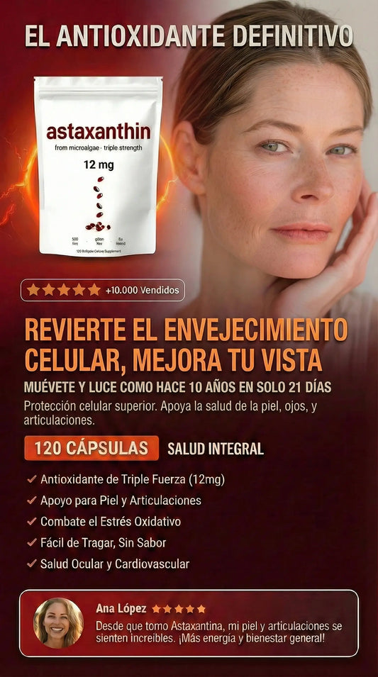 ASTAXANTINA REVIERTE EL ENVEJECIMIENTO CELULAR, MEJORA TU VISTA, MUÉVETE Y LUCE COMO HACE 5 AÑOS, EN SOLO 21 DÍAS ..