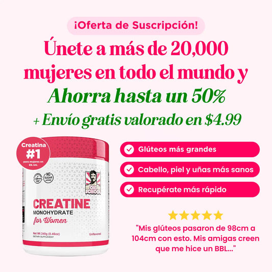 GLÚTEOS QUE SE VEN, FUERZA QUE SE SIENTE: LA CREATINA QUE TRANSFORMA TU ESPEJO SIN BATIDOS, SIN RUTINAS ETERNAS.
