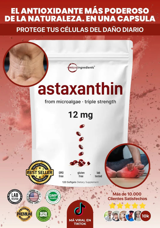 ASTAXANTINA REVIERTE EL ENVEJECIMIENTO CELULAR, MEJORA TU VISTA, MUÉVETE Y LUCE COMO HACE 5 AÑOS, EN SOLO 21 DÍAS