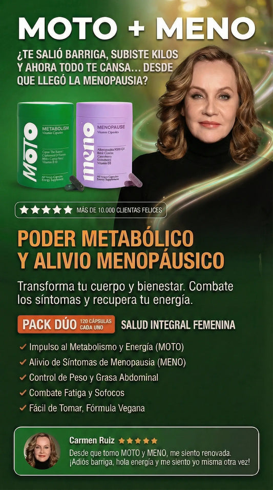 (MOTO. + MENO.)¿TE SALIÓ BARRIGA, SUBISTE KILOS Y AHORA TODO TE CANSA… DESDE QUE LLEGÓ LA MENOPAUSIA?