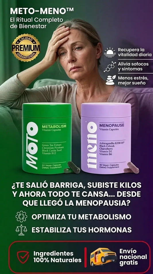 COMBO MENO MOTO - ACELERAR TU METABOLISMO EN LA MENOPAUSIA