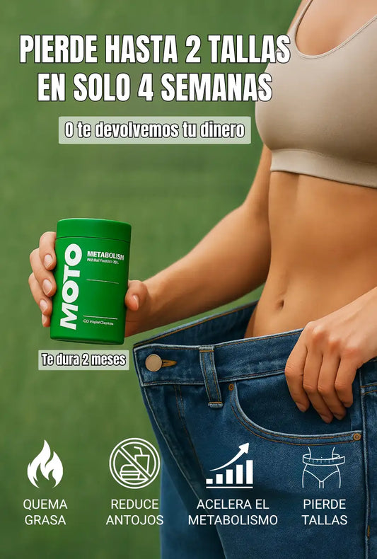 Activa tu metabolismo dormido, elimina la grasa que no se va y vuelve a tener energía todo el día Con Moto Metabolismo