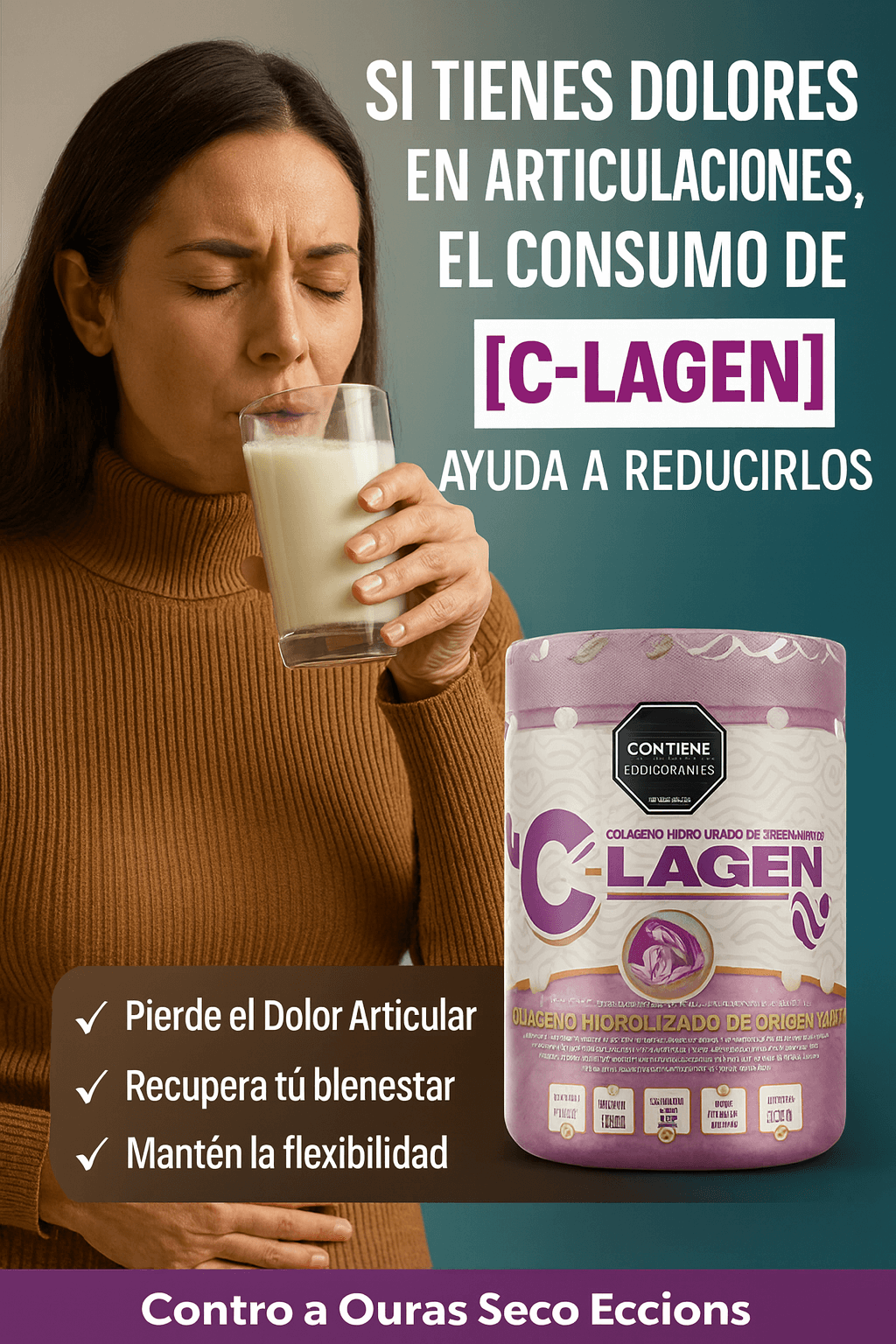 C-LAGEN COLÁGENO HIDROLIZADO MARINO: NO ES LA EDAD… ES EL COLÁGENO QUE TU CUERPO DEJÓ DE PRODUCIR Y HOY TE ESTÁ PASANDO FACTURA