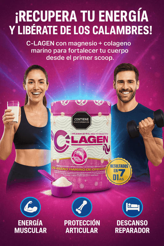 C-LAGEN COLÁGENO HIDROLIZADO MARINO: NO ES LA EDAD… ES EL COLÁGENO QUE TU CUERPO DEJÓ DE PRODUCIR Y HOY TE ESTÁ PASANDO FACTURA