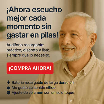 ¡RECUPERA LA CLARIDAD DEL SONIDO CON ESTE AUDÍFONO INVISIBLE Y RECARGABLE!.