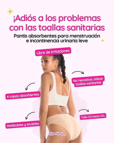 PANTYS ANTIFUGAS, ¡SIÉNTETE SEGURA, SECA Y PODEROSA TODO EL DÍA! ¡PAGA 2 Y LLEVA 5 HOY MISMO!