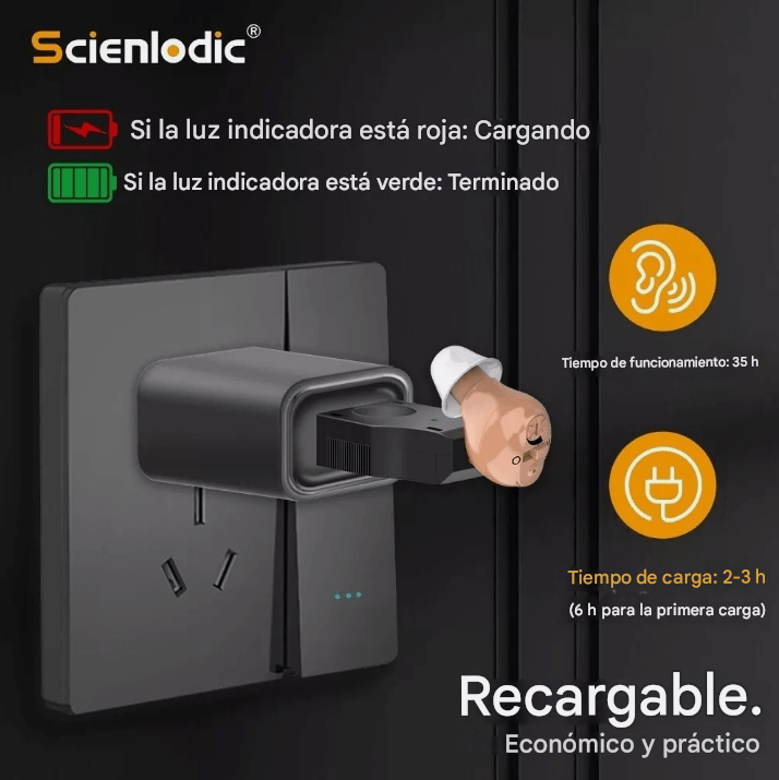 ¡RECUPERA LA CLARIDAD DEL SONIDO CON ESTE AUDÍFONO INVISIBLE Y RECARGABLE!.