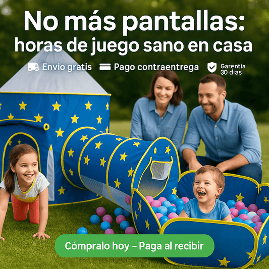 ¿Cansado de verlos aburridos y sin moverse? Dales el espacio de juego que necesitan con la Carpa Castillo 3 en 1