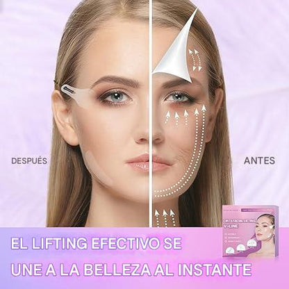¡Levanta, Tensiona Y Rejuvenece Tu Rostro En Segundos!, 80 Parches para rejuvenecimiento facial + Guia de masajes, + Acceso Exclusivo a Tips de Expertos