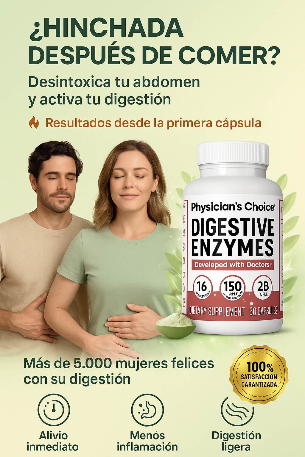 ENZIMAS DIGESTIVAS:QUE ENSEÑAN A TU CUERPO A PROCESAR LOS ALIMENTOS SIN INFLAMARSE NI ALMACENAR GRASA.
