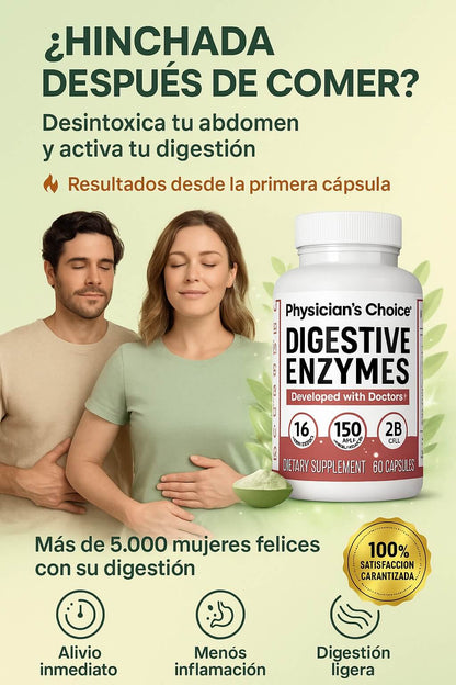 ENZIMAS DIGESTIVAS:QUE ENSEÑAN A TU CUERPO A PROCESAR LOS ALIMENTOS SIN INFLAMARSE NI ALMACENAR GRASA.