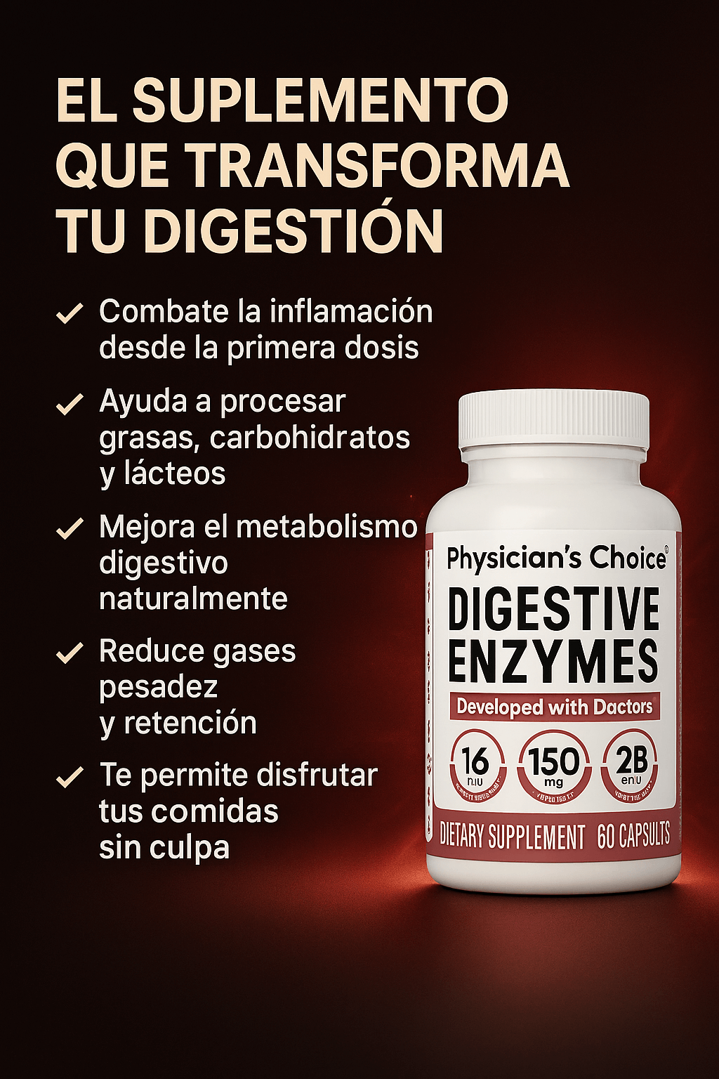 ENZIMAS DIGESTIVAS:QUE ENSEÑAN A TU CUERPO A PROCESAR LOS ALIMENTOS SIN INFLAMARSE NI ALMACENAR GRASA.