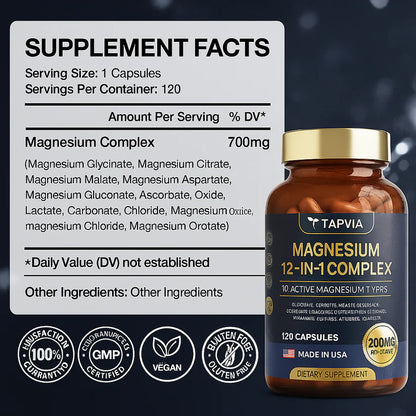MAGNESIUM 12 EN 1: EL ÚNICO ESCUDO COMPLETO CONTRA LA DEFICIENCIA SILENCIOSA QUE CAUSA INSOMNIO, AGOTAMIENTO CRÓNICO, CALAMBRES Y ACELERA EL ENVEJECIMIENTO DE TU CUERPO