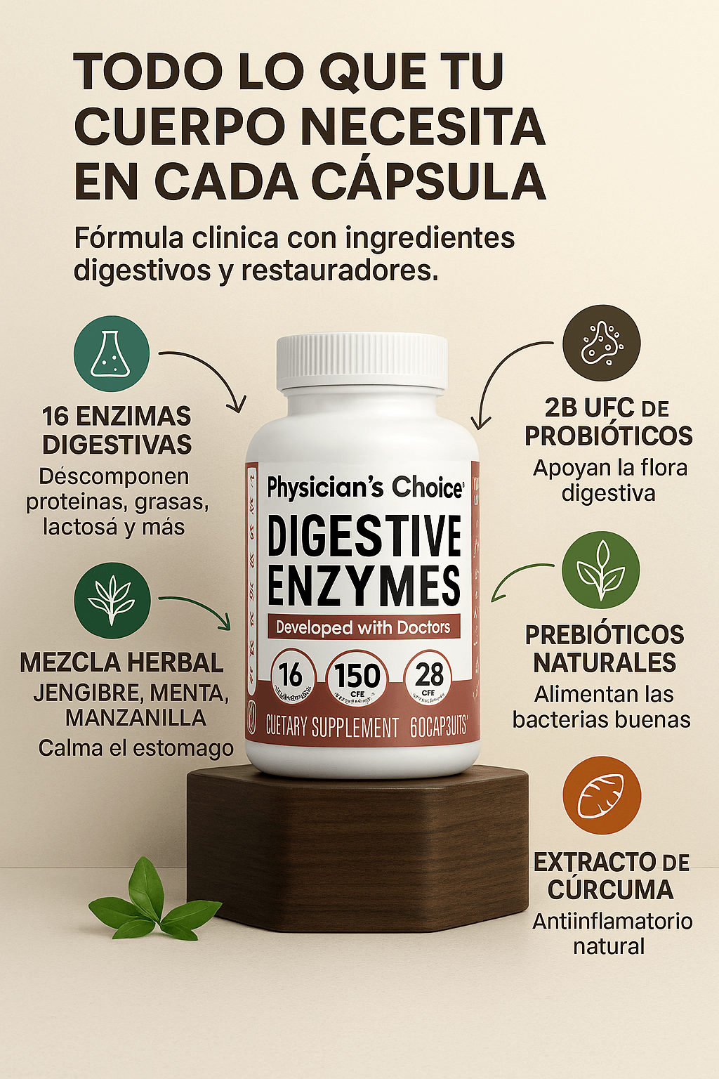 ENZIMAS DIGESTIVAS:QUE ENSEÑAN A TU CUERPO A PROCESAR LOS ALIMENTOS SIN INFLAMARSE NI ALMACENAR GRASA.