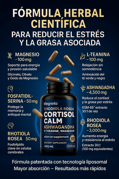 (CORTISOL CALM)¿ENGORDASTE, TE VES INFLAMADO Y VIVES CANSADO? NO IMPORTA SI ERES HOMBRE O MUJER… NO ES LA COMIDA, ES EL ESTRÉS QUE TE ESTÁ DESTRUYENDO EL CUERPO.