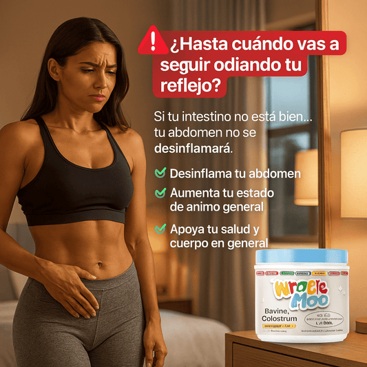 CON MIRACLE MOO NO VUELVES A ESCONDER TU ABDOMEN BAJO LA ROPA FLOJA: LO DESINFLAMAS Y, ADEMÁS, APOYAS TU PIEL, TU CABELLO, TUS UÑAS, TU INTESTINO, TUS DEFENSAS Y HASTA TU ÁNIMO.